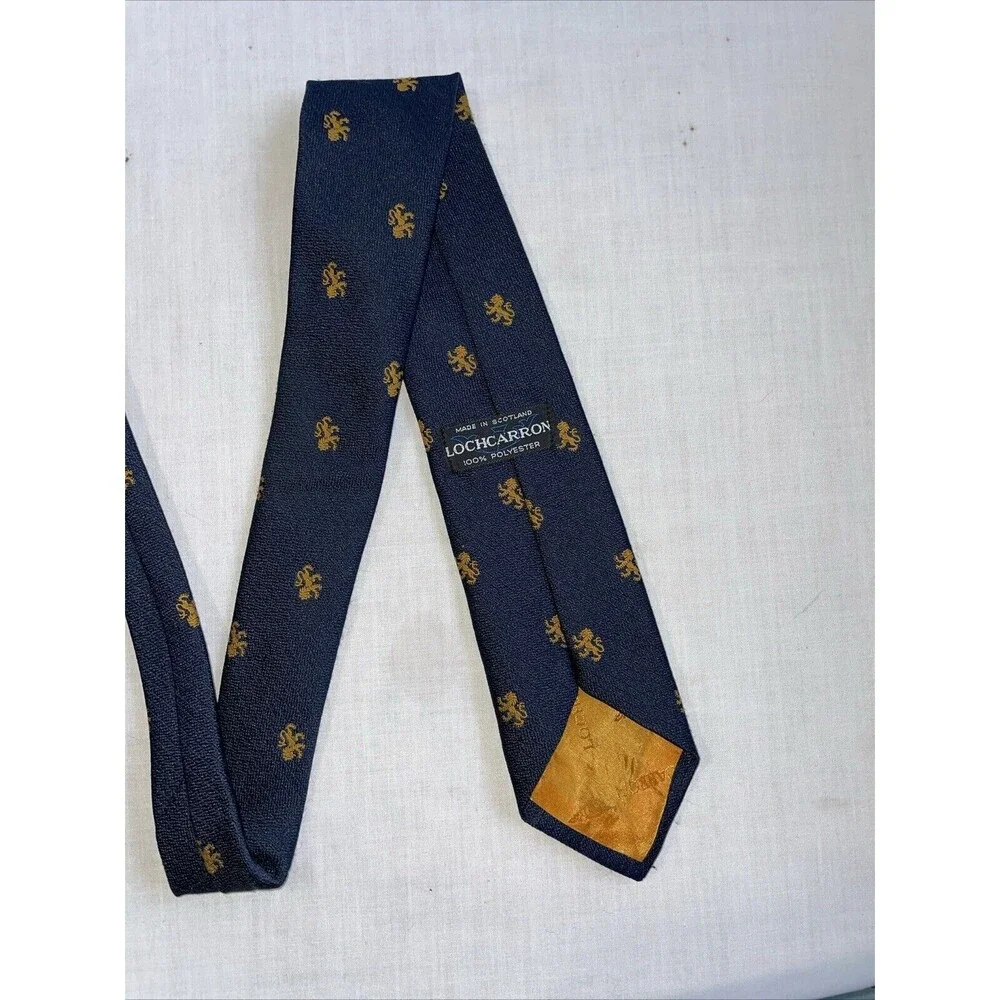 Lochcarron Men’s Dress Tie Size 52” Blue Polyester Business Formal